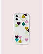 Kate Spade,heart spade photo frame iphone 11 case,Clear Multi