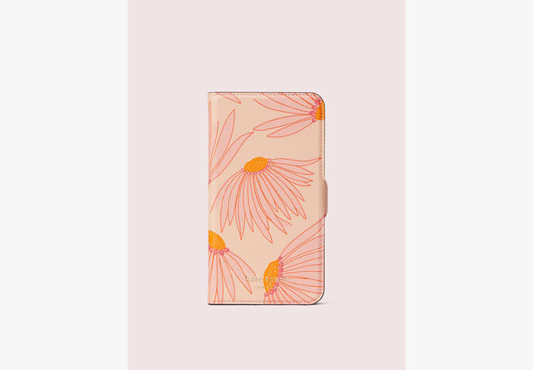 Kate Spade,falling flower iphone 11 magnetic wrap folio case,phone cases,Pink Multi