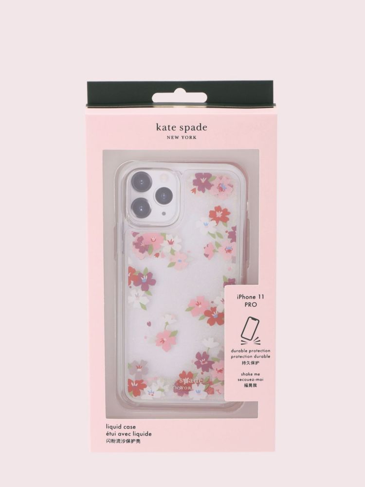 Kate Spade,Cherry Blossom Liquid Glitter Iphone 11 Pro Case,