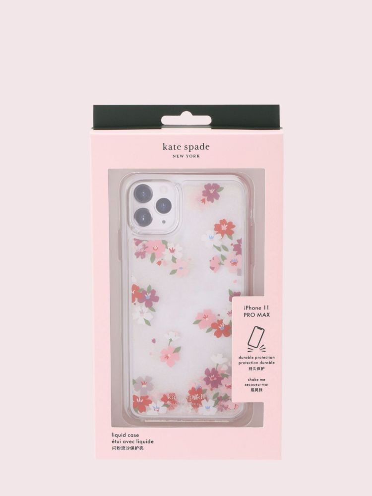 Kate Spade,Cherry Blossom Liquid Glitter Iphone 11 Pro Max Case,