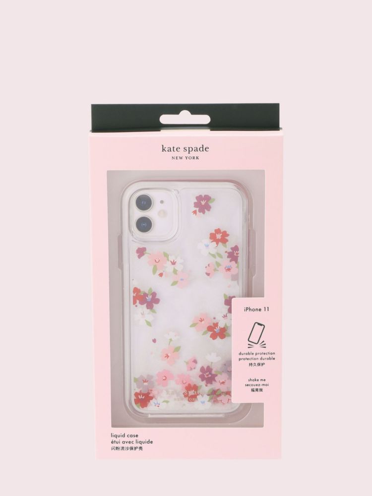 Cherry Blossom Liquid Glitter Iphone 11 Case | Kate Spade New York