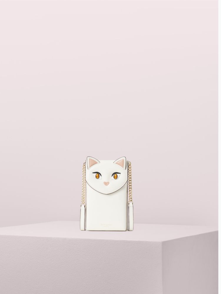 Meow Cat North South Phone Crossbody, PARCHMENT, ProductTile