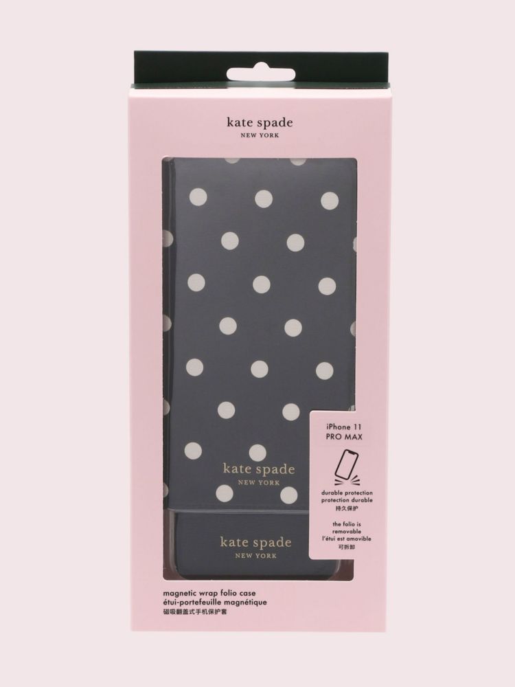 Kate Spade,Cabana Dot Iphone 11 Pro Max Magnetic Wrap Folio Case,