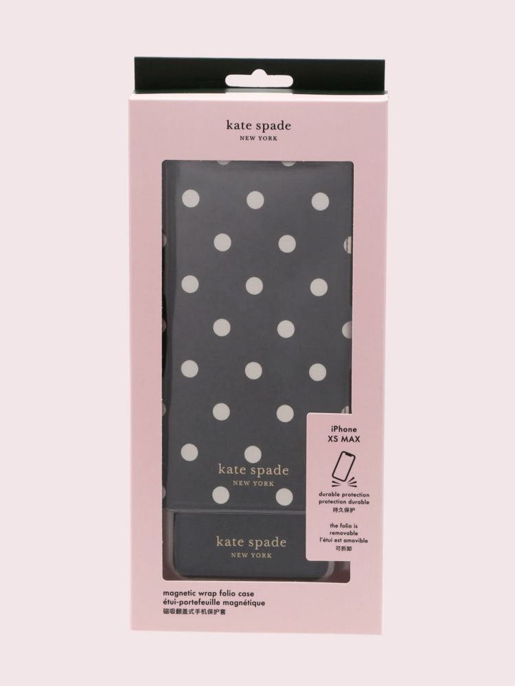 Kate Spade,Cabana Dot Iphone Xs Max Magnetic Wrap Folio Case,