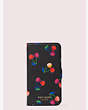 Kate Spade,spencer cherries iPhone 11 magnetic wrap folio case,phone cases,Black Multi
