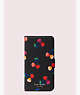 Kate Spade,spencer cherries iPhone 11 pro max magnetic wrap folio case,phone cases,Black Multi