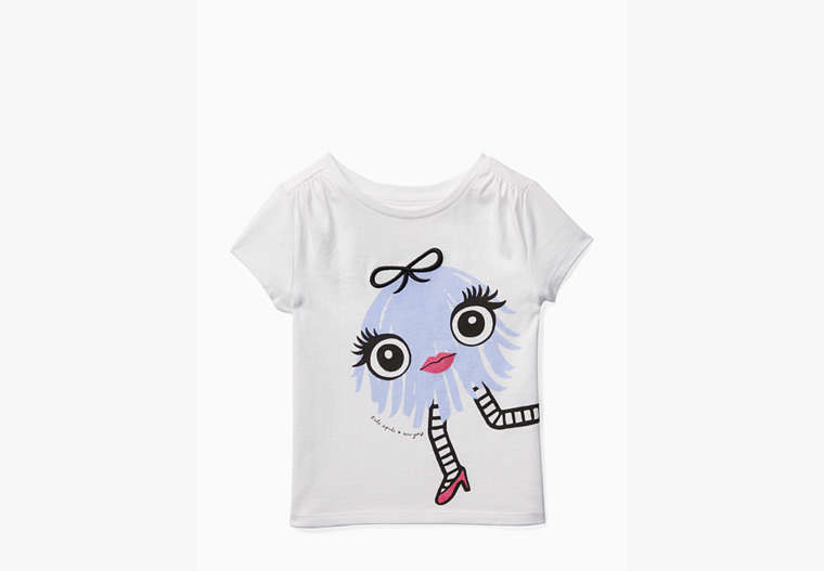 Kate Spade,girls' monster tee,Parchment image number 0