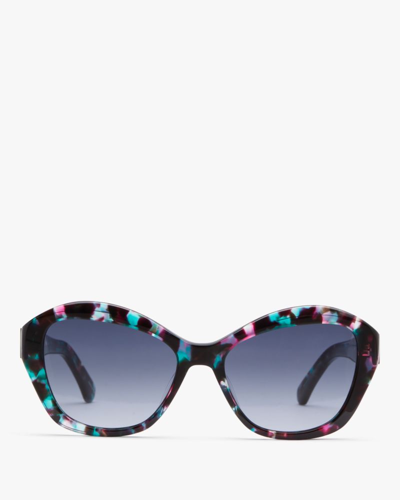 Kate Spade,Aglaia Sunglasses,Green/Pink Havana