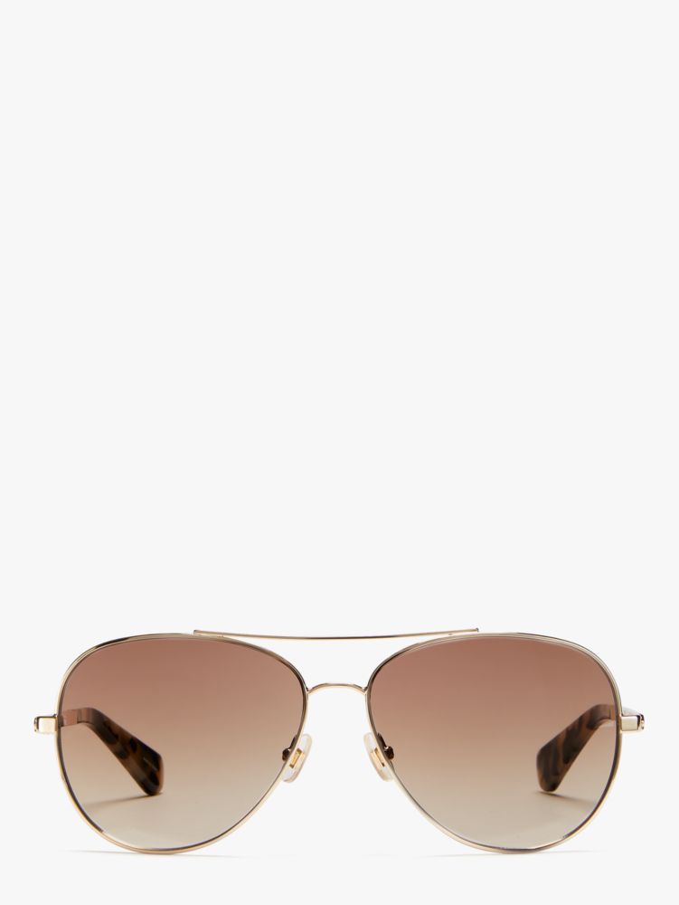 Kate Spade,avaline sunglasses,sunglasses,Gold