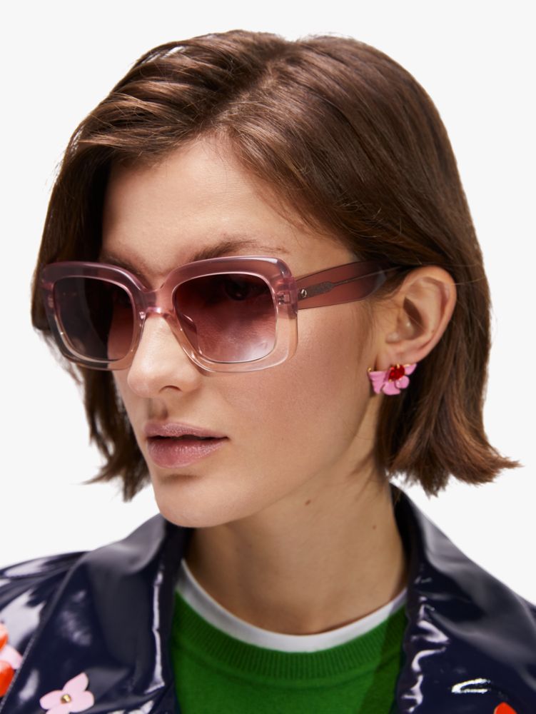 Kate Spade,Bellamys Sunglasses,Square,Acetate,Integrated Nose Pads,Casual,Multi Color