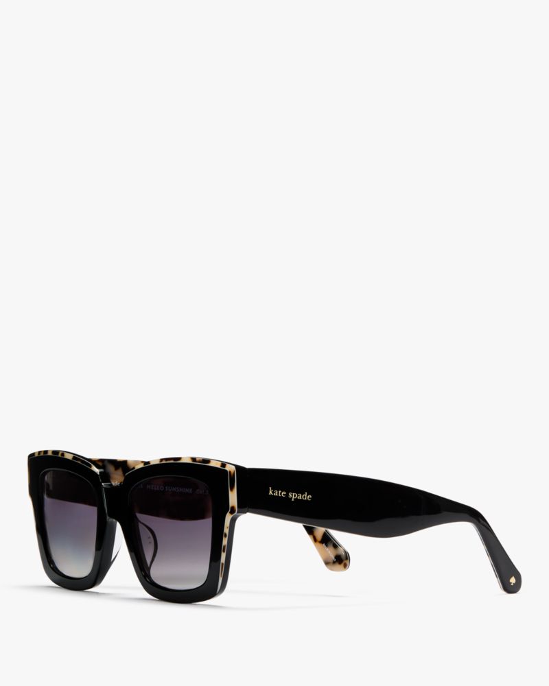 Kate Spade,Brynne Sunglasses,Black White Havana Polarized