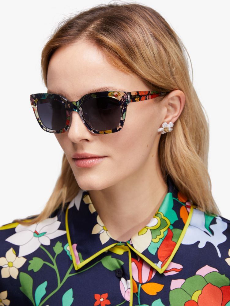 Kate Spade,Camryn Sunglasses,Blue Multi