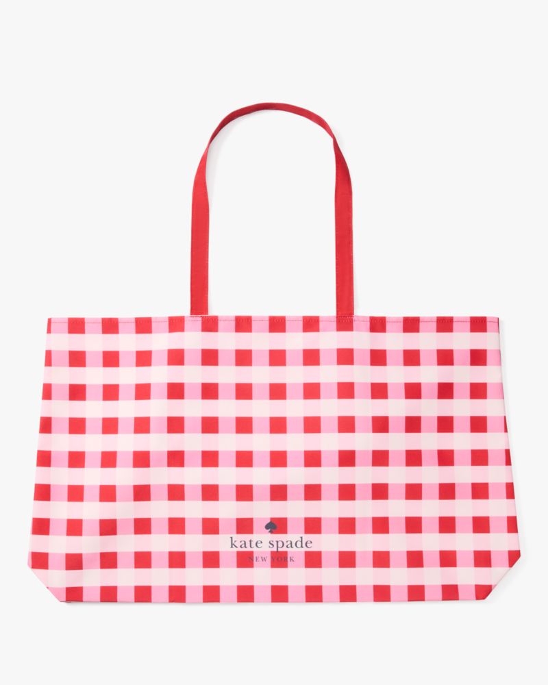 Purple Gingham Tote