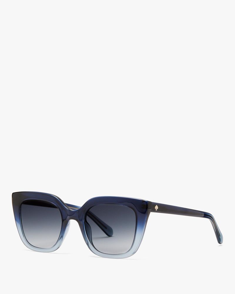 Kate Spade,Claribel Sunglasses,Cat Eye,Acetate,Logo,Integrated Nose Pads,Casual,Blue