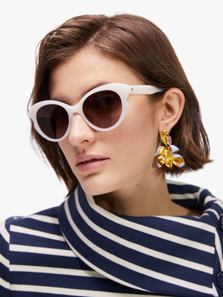 Kate Spade,Elina Sunglasses,White