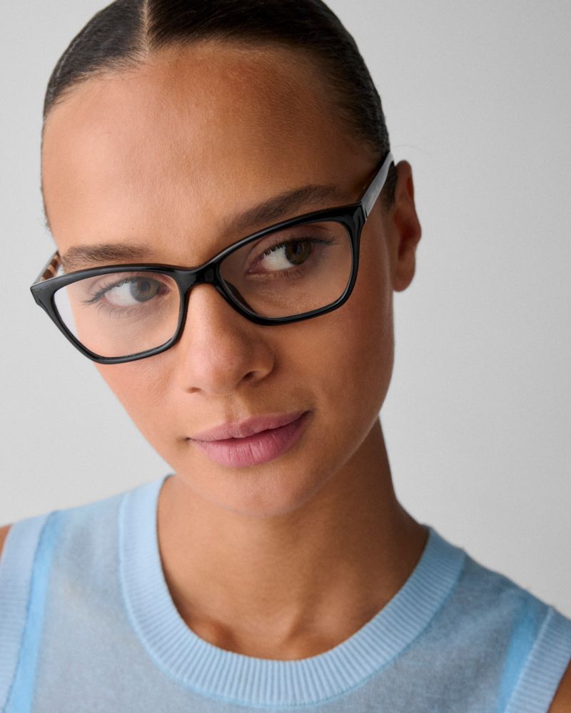 Kate Spade,Everlee Readers,Cat Eye,Reading,Plastic,Metal Material,Logo,Adjustable Nose Pads,Casual,Clear