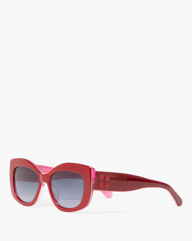 Kate Spade,Frida Sunglasses,Cat Eye,Acetate,Logo,Integrated Nose Pads,Casual,