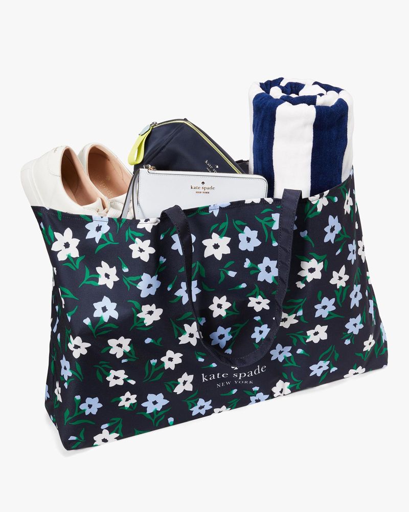 Kate Spade,Floral Canvas Tote,Oceanside