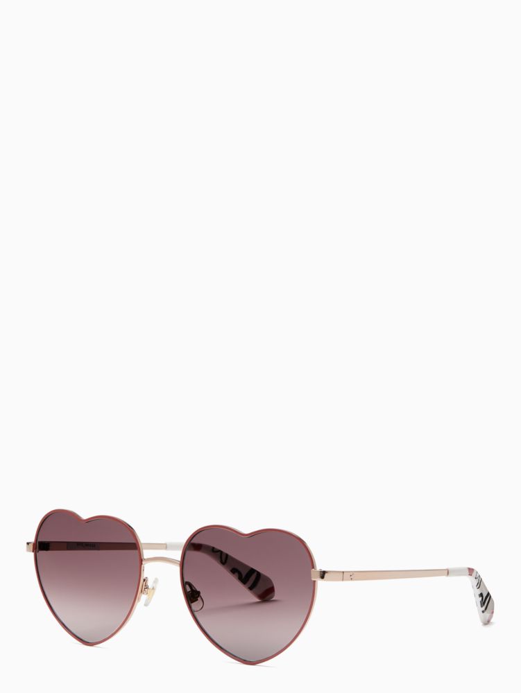 Rose gold heart store shaped sunglasses