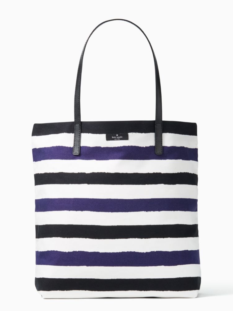 Dark Wash Stripe Bon Shopper Tote