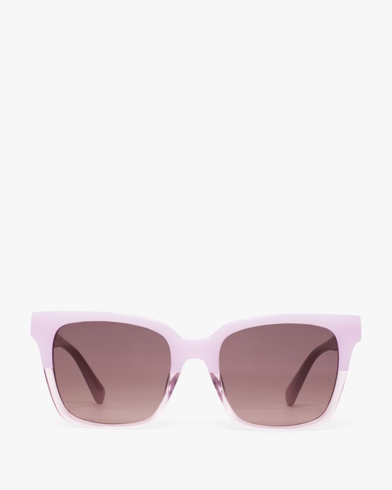 Kate Spade,Harlow Sunglasses,Square,Acetate,Word Embellishment,Logo,Integrated Nose Pads,Casual,