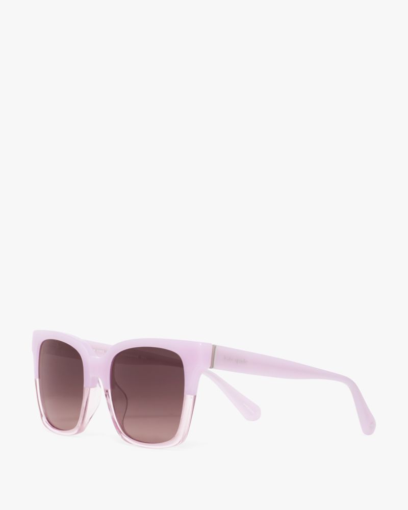 Kate Spade,Harlow Sunglasses,Square,Acetate,Word Embellishment,Logo,Integrated Nose Pads,Casual,