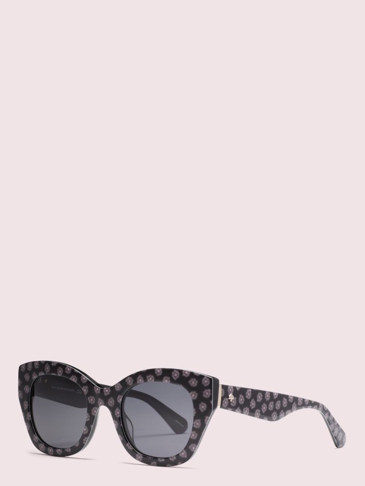 Kate Spade,jalena polarized sunglasses,sunglasses,Black/Cream/Gold