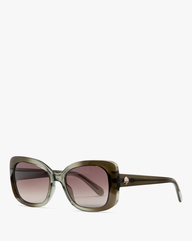 Kate Spade,Johnna Sunglasses,Square,Acetate,Plastic,Integrated Nose Pads,Casual,Gray