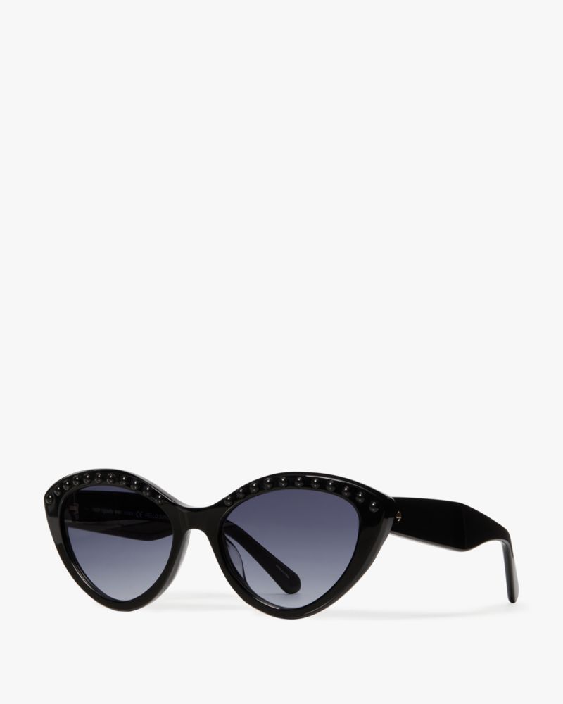 Kate Spade,Juni Sunglasses,Cat Eye,Acetate,Embossed,Integrated Nose Pads,Casual,Blue