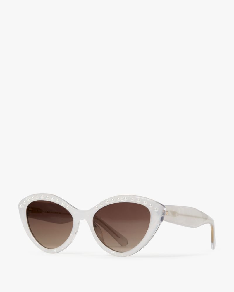 Kate Spade,Juni Sunglasses,Cat Eye,Acetate,Embossed,Integrated Nose Pads,Casual,