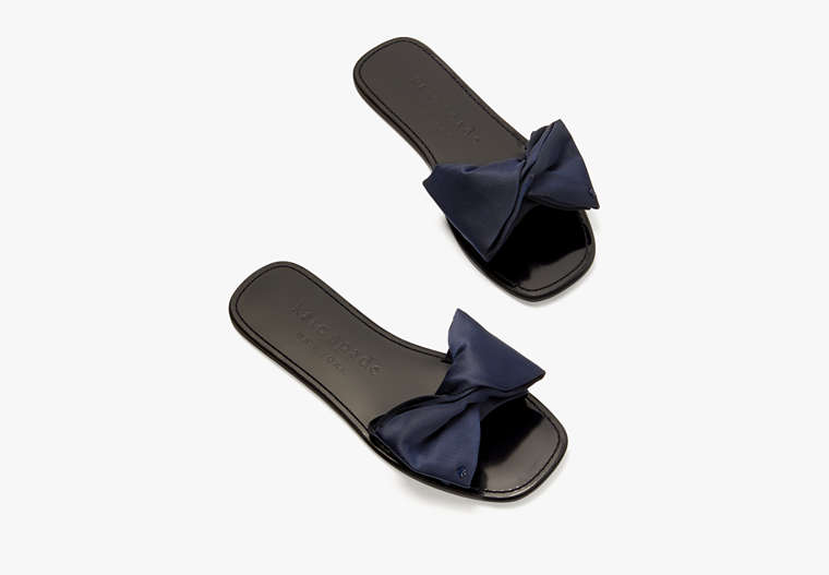 Kate Spade,Bikini Bow Slide Sandals,sandals,Casual,Blazer Blue image number 0