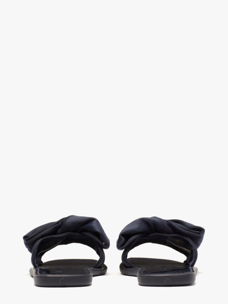 Kate Spade,Bikini Bow Slide Sandals,Lining Neoprene,Slides,Bow,Cushioned,Day Party,Navy