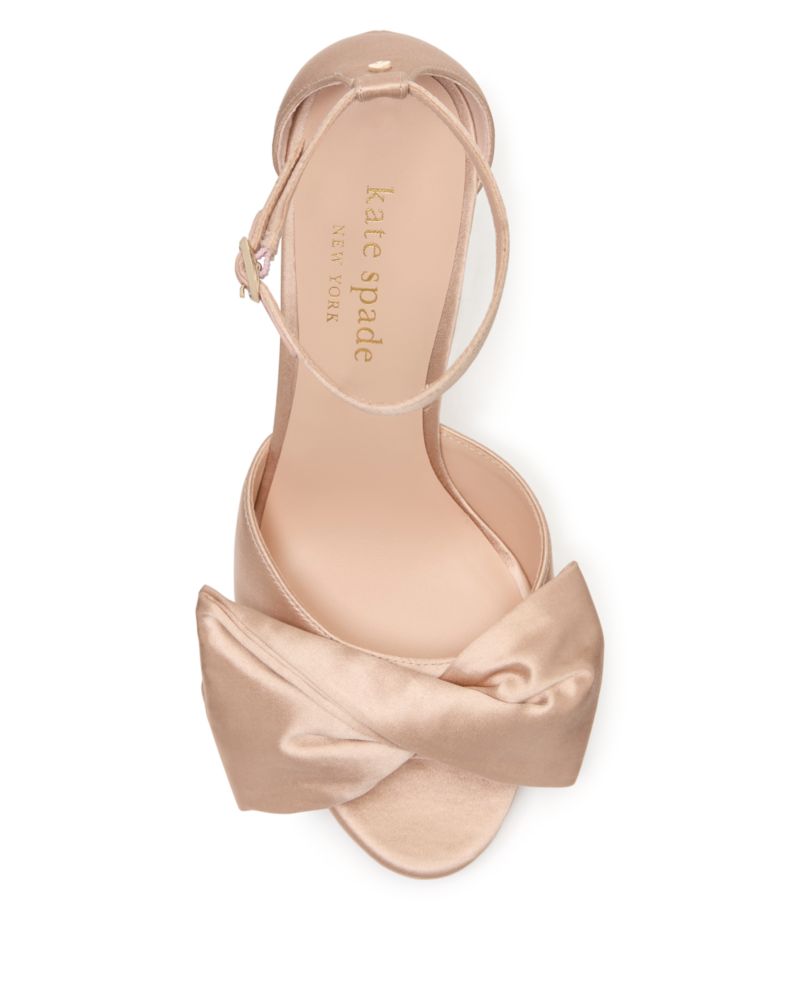Kate Spade,Bridal Bow Sandals,Satin,Leather,Sandals,Bow,Formal,