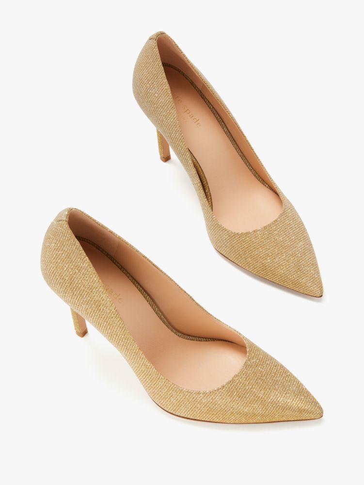 Kate Spade,valerie pumps,heels,Gold