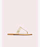 Kate Spade,cyprus thong flip flops,sandals,Pale Gold