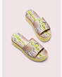 Kate Spade,zia platform slide sandals,sandals,Lemon Sorbet