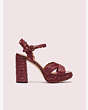 Kate Spade,disco raffia platform sandals,sandals,Pinot Noir