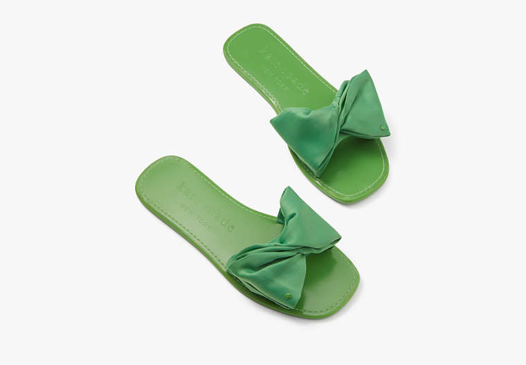 Kate Spade,Bikini Bow Slide Sandals,sandals,Casual,Ks Green image number 0