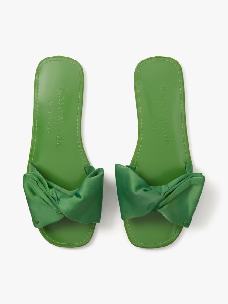 Kate Spade,Bikini Bow Slide Sandals,sandals,Casual,Ks Green