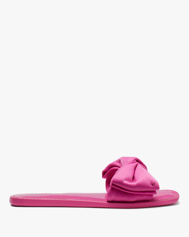 Kate Spade,Bikini Bow Slide Sandals,sandals,Casual,Rhododendron Grove