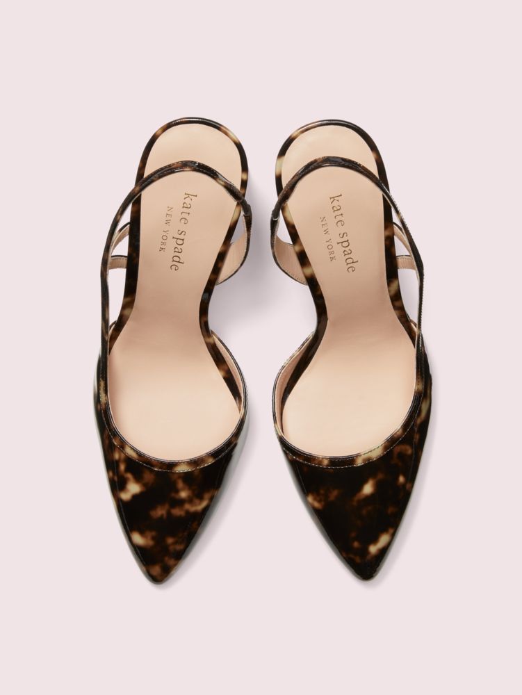 Kate Spade,adelaide tortoiseshell slingback heels,heels,Light Tan