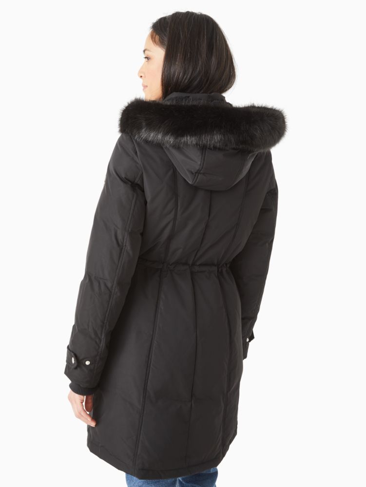 Kate spade faux deals fur trim puffer coat