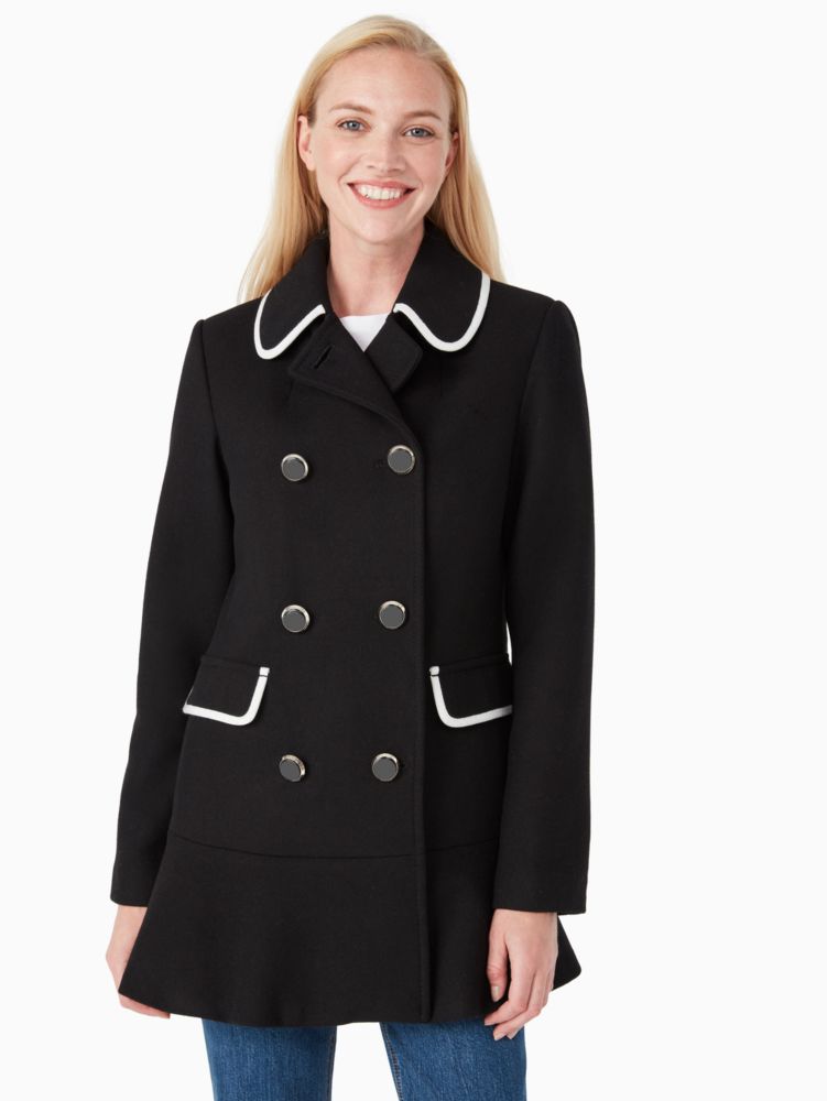 Kate spade black peacoat sale