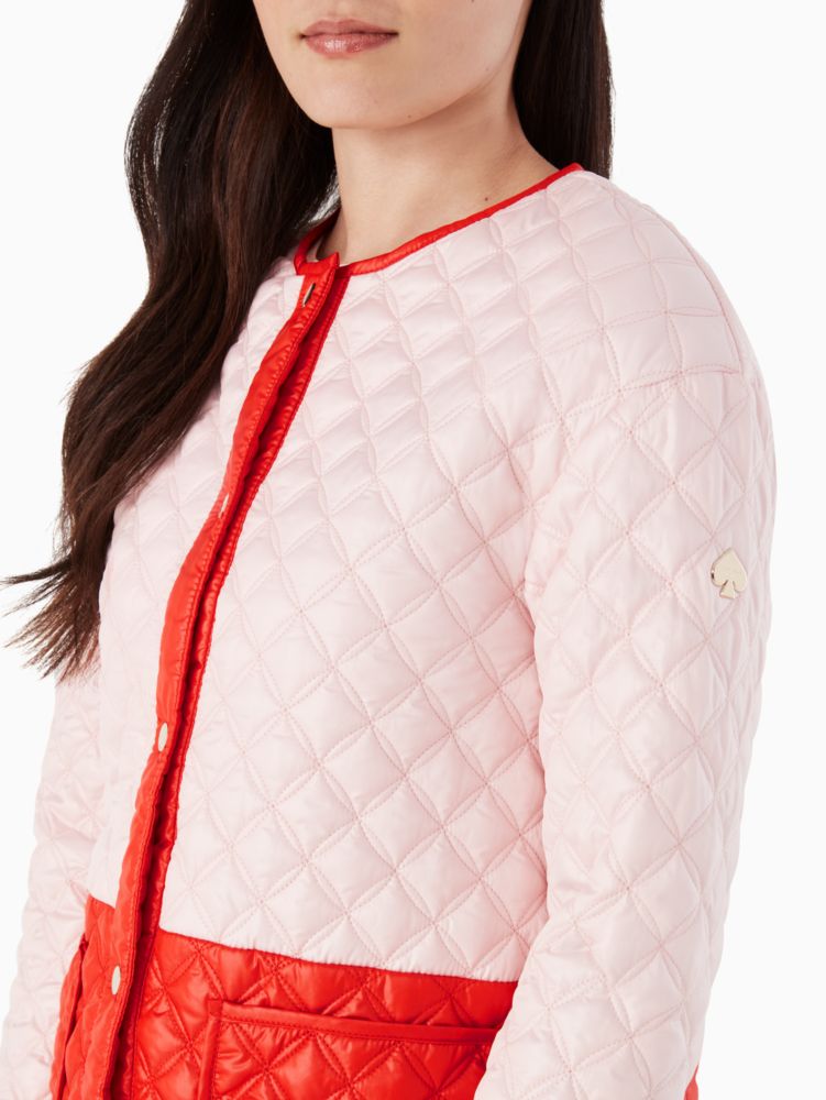 Kate Spade,colorblock quilted coat,jackets & coats,