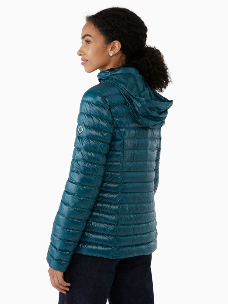 Kate Spade,packable down jacket,Nylon,60%,Peacock Sapphire