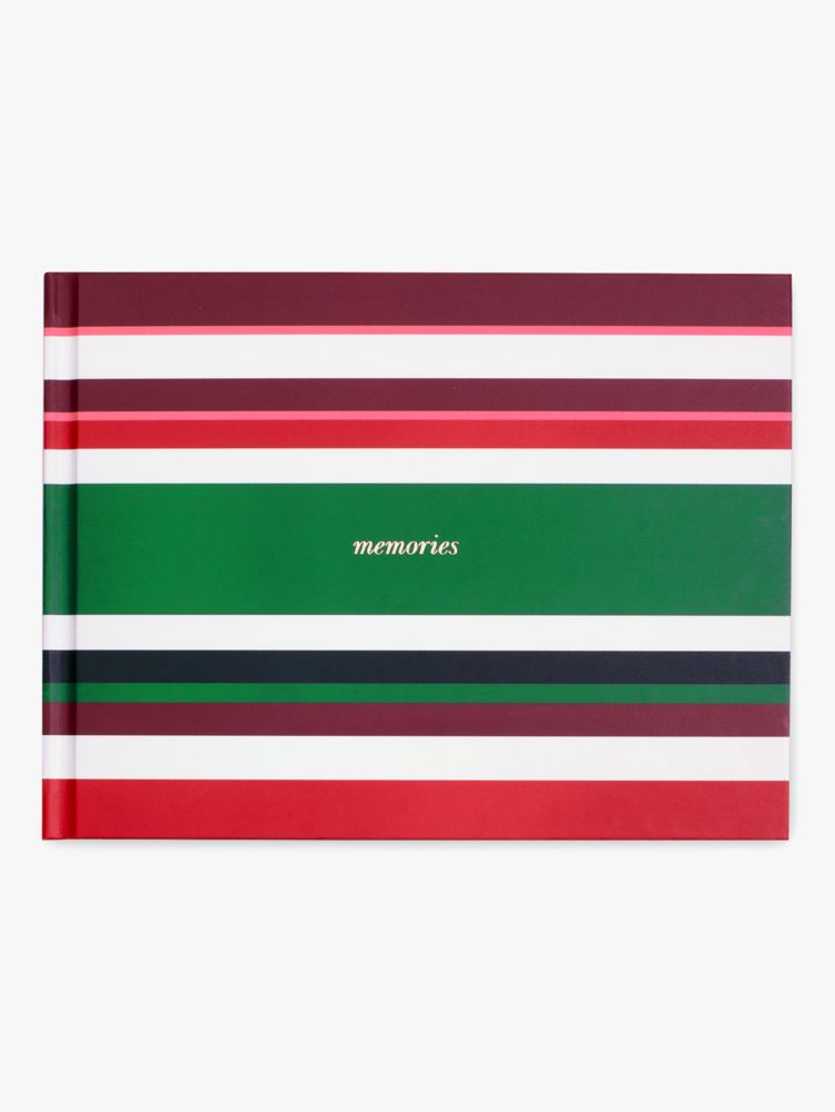 Kate Spade,Jolly Stripe Memory Book,Multi