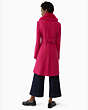 Kate Spade,faux fur trimmed wool coat,Wool/Polyester,60%,Festive Pink