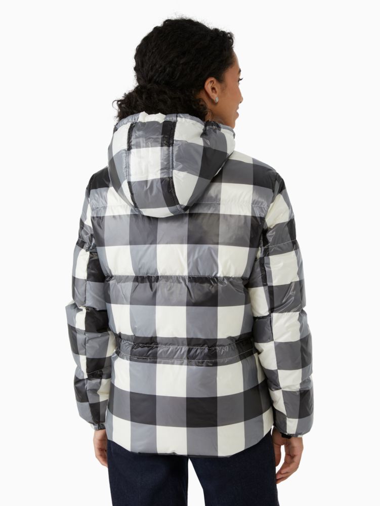 Kate Spade,Festive Check Short Puffer,