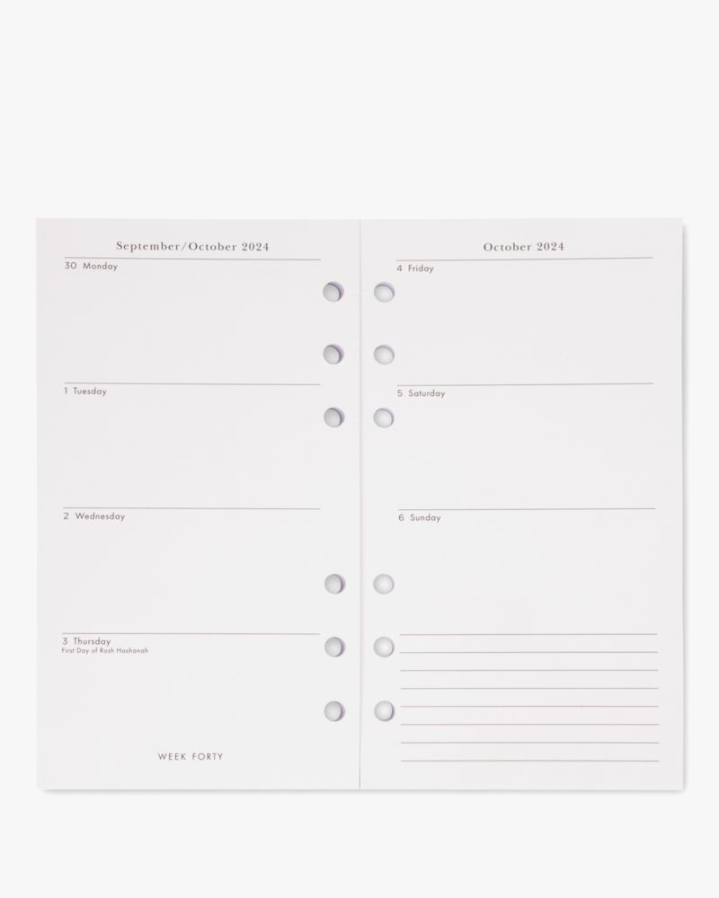 2024 Personal Size Weekly & Monthly Calendar Refill