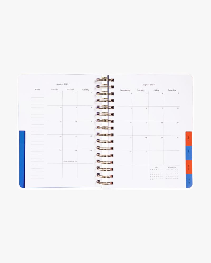 Kate Spade,Adventure Starts Now 2023-24 17-month Large Planner,Planner,Metal Material,Paper,Words,Logo,